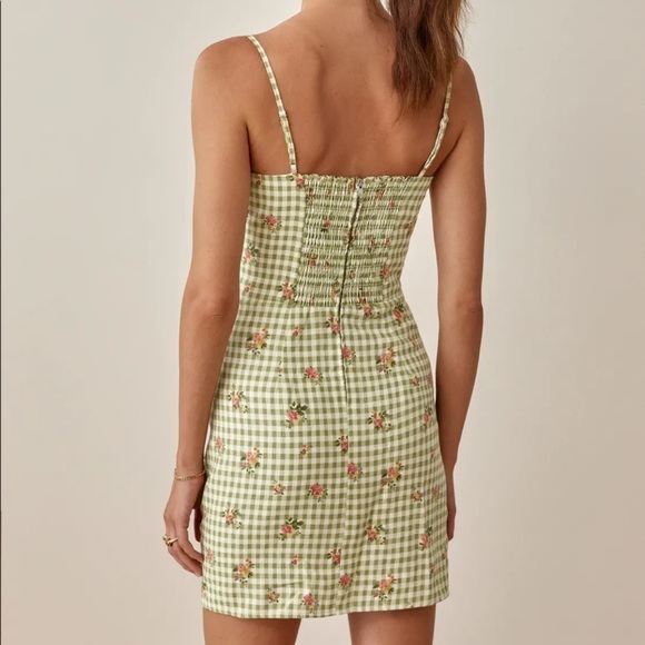 NWOT Reformation Roarke Linen Dress Patio - Picture 2 of 6